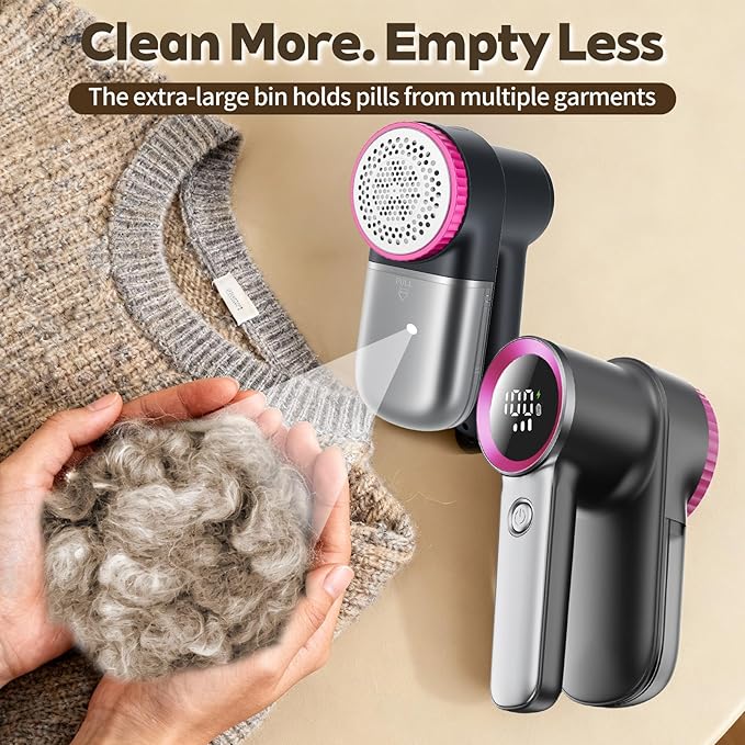 Ciotuiou Rechargeable Fabric Shaver & Lint Remover, Electric Sweater Defuzzer - Image 7