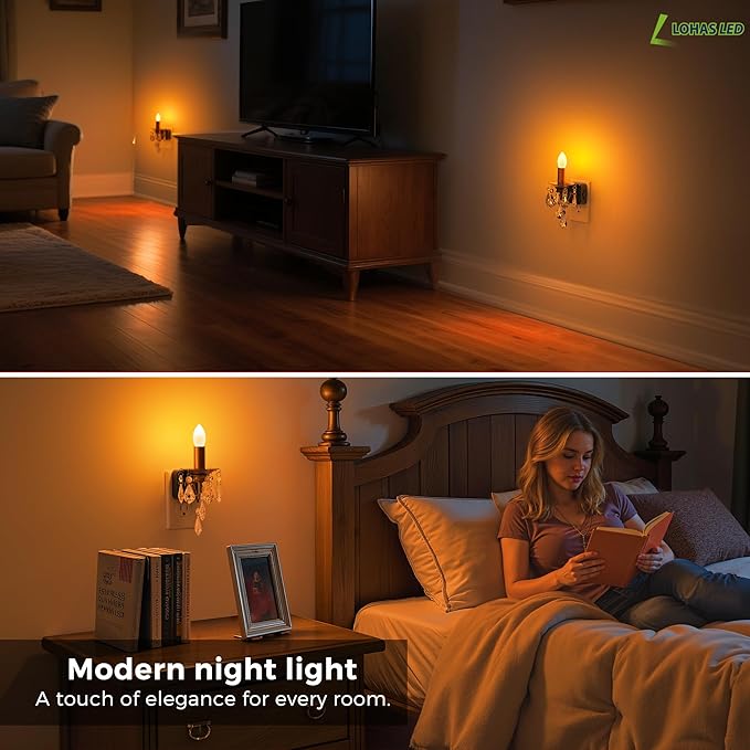 L LOHAS LED Flameless Candle Night Light, 2 Pack Night Lights Plug into Wall - Image 5
