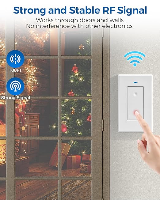 Remote Control Outlet Plug, WILAWELS Wireless Light Switch, On Off Remote - Image 5