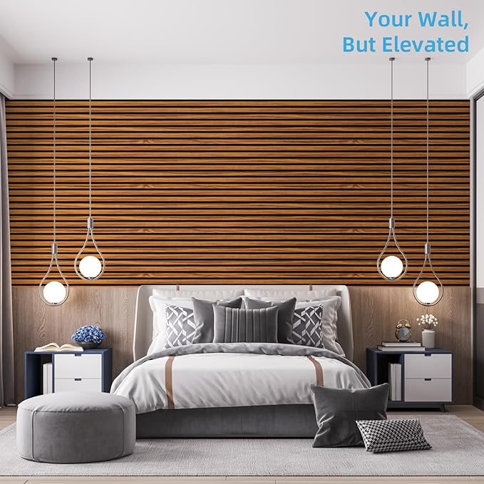 Art3d 4-Piece 94 x 12.6 Inch Acoustic Lightweight Slat Wall Panel - Image 3