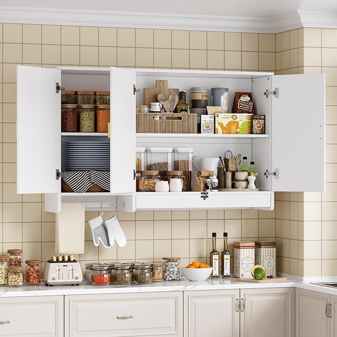 PAKASEPT 44.8" W Kitchen Wall Cabinet, Laundry Room Cabinets - Image 3
