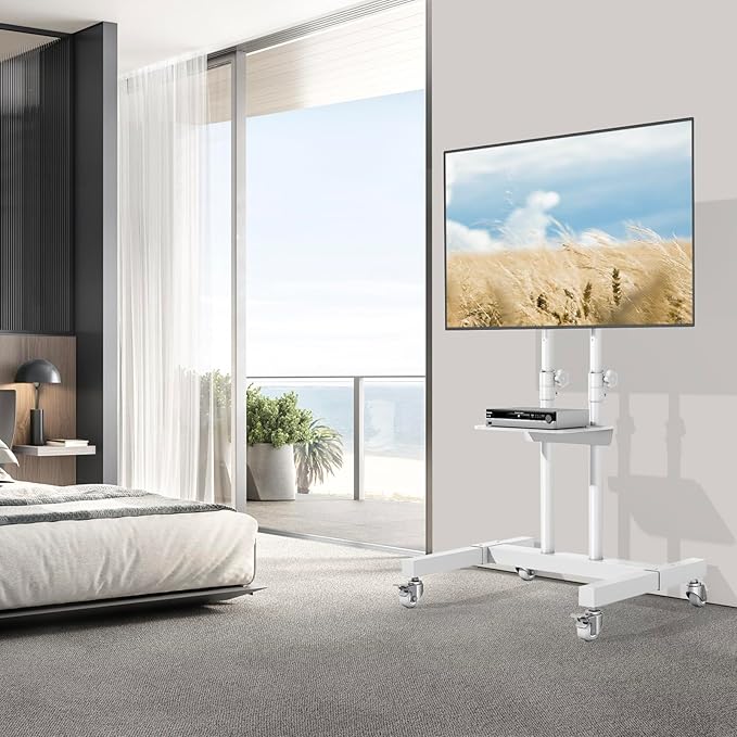 TVON Upgraded Mobile TV Stand on Wheels - Image 2