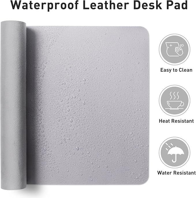 Aothia Large PU Leather Desk Pad Protector – Non-Slip Mouse Pad & Writing Mat - Image 7