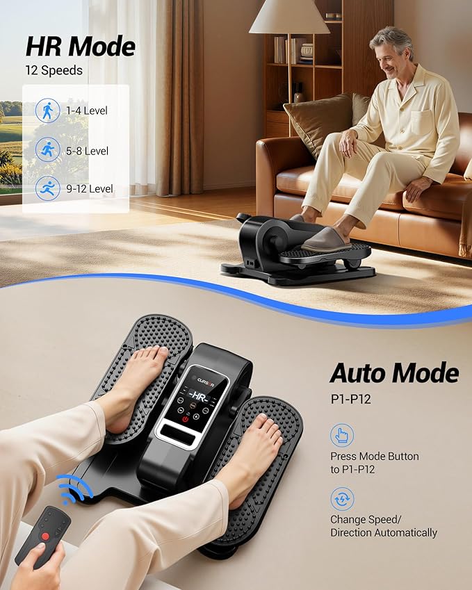 Under Desk Elliptical Machine, Electric Seated Pedal Exerciser, Min Leg - Image 4