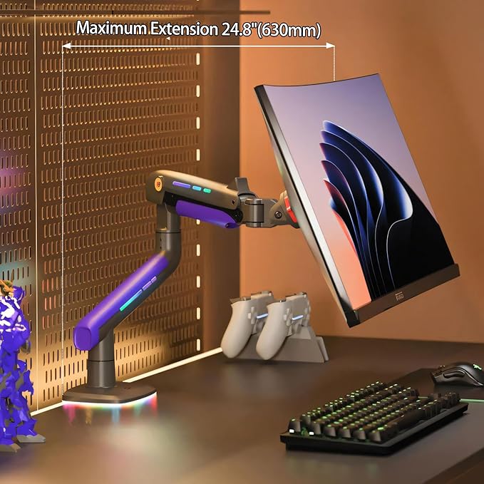 NB Gaming Monitor Arm or for 32 to 60 Inches Screen, Load up to 20 kg, VESA - Image 3