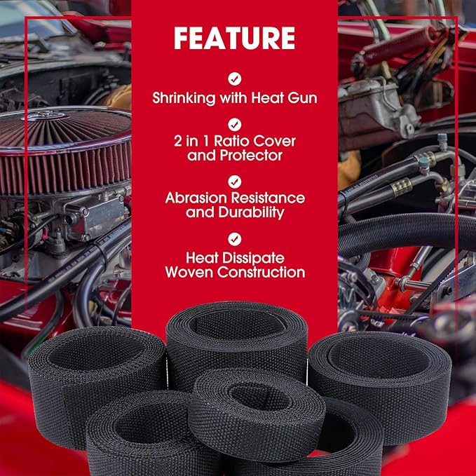 Sonoreboom 2 in 1 Heat Shrink Braided Sleeving Fabric Tubing-Ideal fit - Image 3
