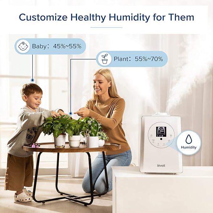 LEVOIT Humidifiers for Bedroom Large Room Home, 6L Warm and Cool Mist - Image 6