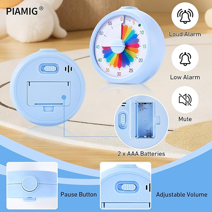 PIAMIG Visual Timer, 60-Minute Countdown Timer - Image 4