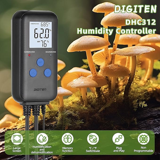 DIGITEN Humidity Controller Pre-Wired Digital Humidistat - Image 2