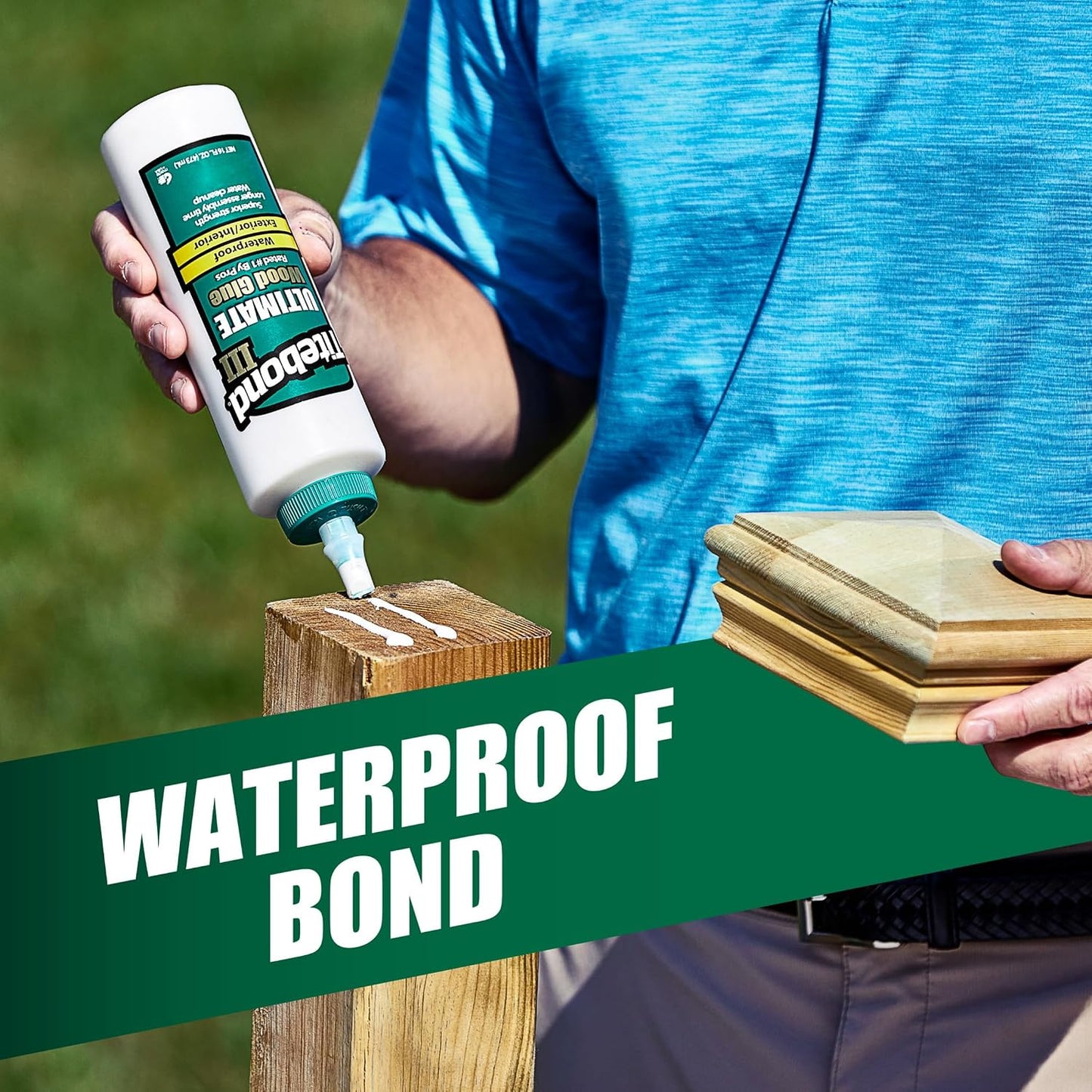 Titebond III Ultimate Wood Glue 16 Oz. (12 Pack) – Premium Professional Woodworking Adhesive, Waterproof, Strong Initial Tack, Interior/Exterior Use, Easy Water Cleanup – 1414