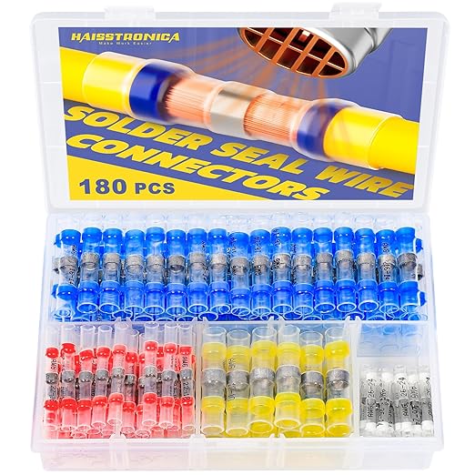haisstronica 180PCS Solder Seal Wire Connectors-Waterproof Solder Wire by HAISSTRONICA