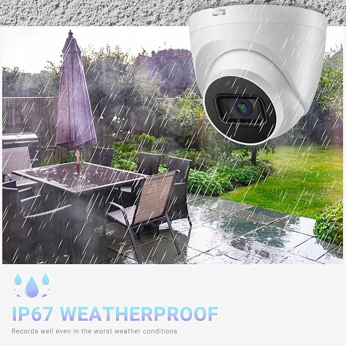 OHBET DahuaSecurity 4K 8MP PoE IP Dome Camera – Outdoor AI Security Turret - Image 4