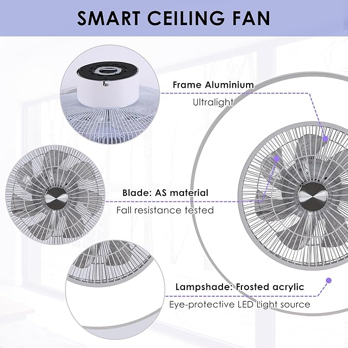 HUMHOLD 24" Bladeless Ceiling Fans - Image 9