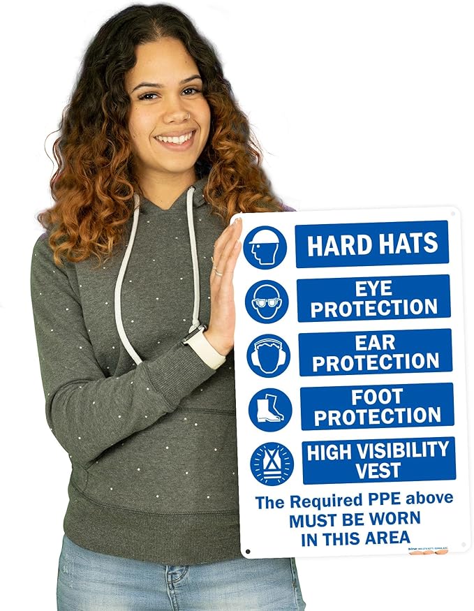 Brimar - 12" x 18" - The Required PPE Must Be Worn Sign - .055″ Polyethylene - Image 3