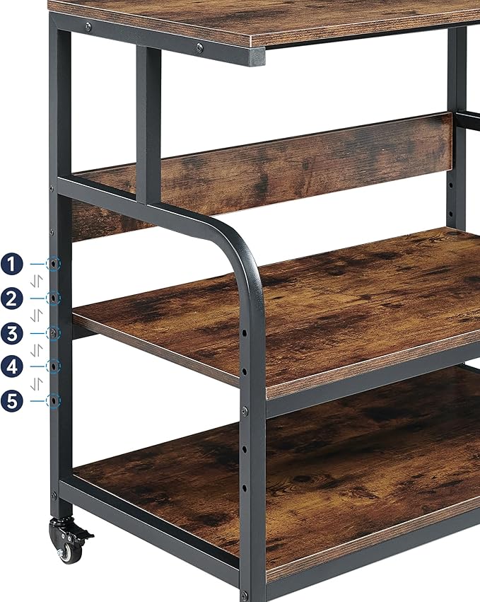 Fannova 32.3" Wide Extra Large Printer Stand, 3 Tier Printer Table - Image 4