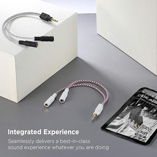 DUKABEL Headphone Splitter, Knitted 3.5mm Audio Splitter TRS 3-Pole Aux - Image 4