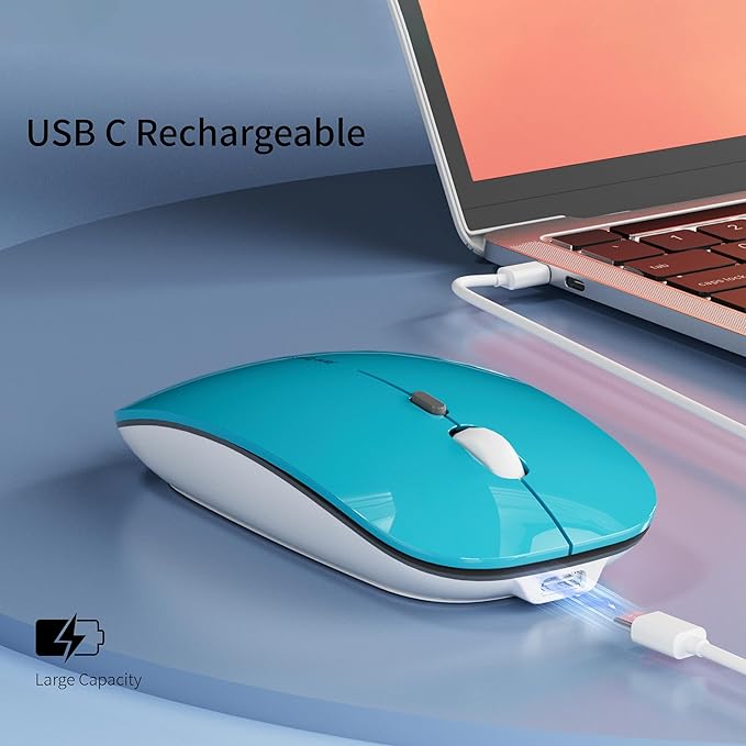 Uciefy Q5 Slim Rechargeable Wireless Mouse, 2.4G Optical Silent Ultra Thin - Image 3