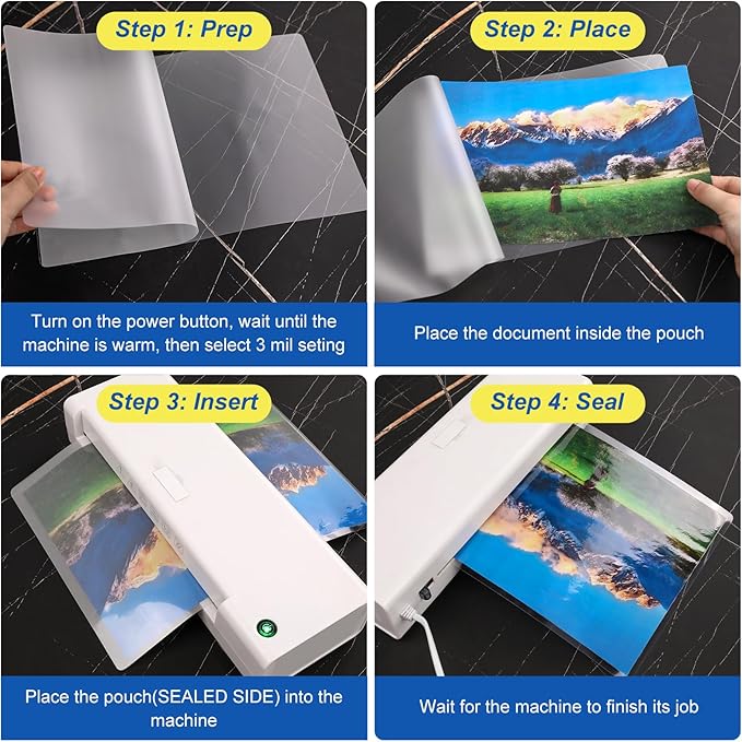 BURVAGY 300 Pack Laminating Sheets, 3 Mil, 9 x 11.5 Inches Thermal Laminating - Image 7