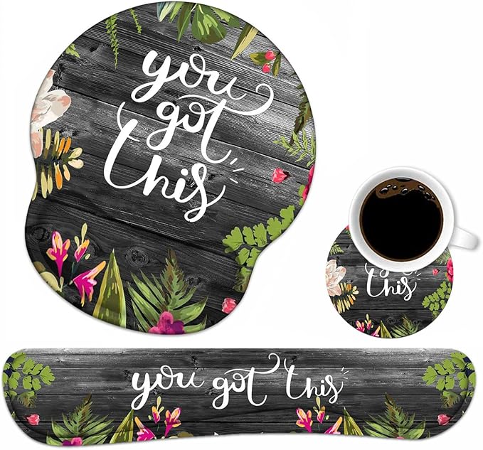 Keyboard Wrist Rest and Mouse Pad Wrist Support Set by Unknown