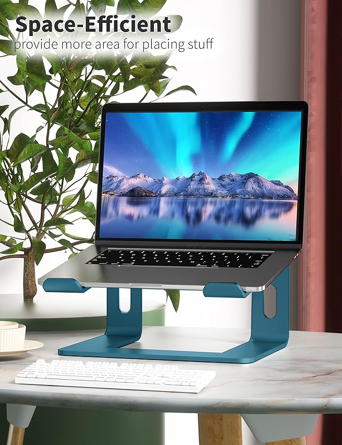 SOUNDANCE Laptop Stand, Aluminum Computer Riser, Ergonomic Laptops Elevator - Image 6