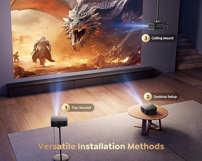 Smart Projector with WiFi 6 and Bluetooth, 4K Support, Outdoor Movie Proyector - Image 6