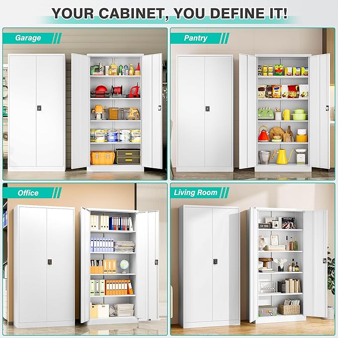SISESOL Wide & Deep Metal Storage Storage Cabinet - Image 4