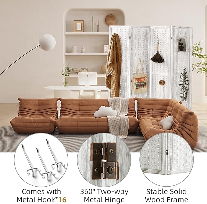 Asnefeli Pegboard Display Room Divider - Image 3