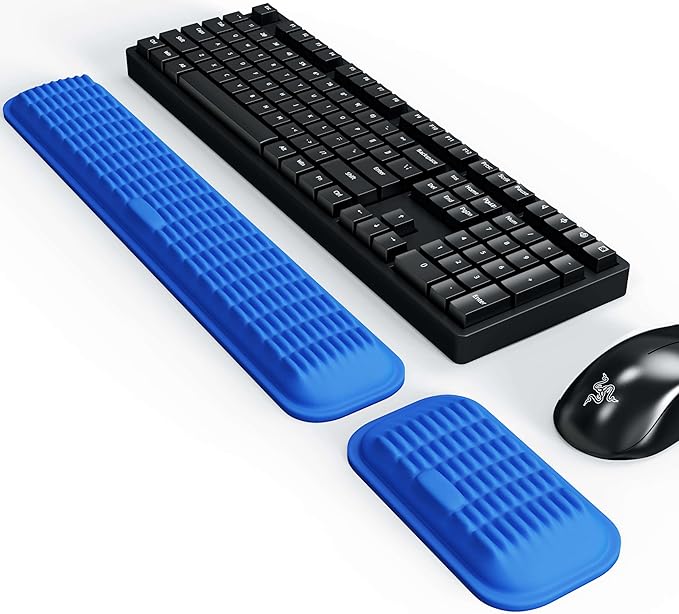 MEKASS Ergonomic Wrist Rest for Keyboard and Mouse, Soft Memory Foam Keyboard - Image 4