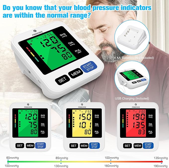Panacare Blood Pressure Machine, Automatic Upper Arm Blood Pressure Monitor - Image 3