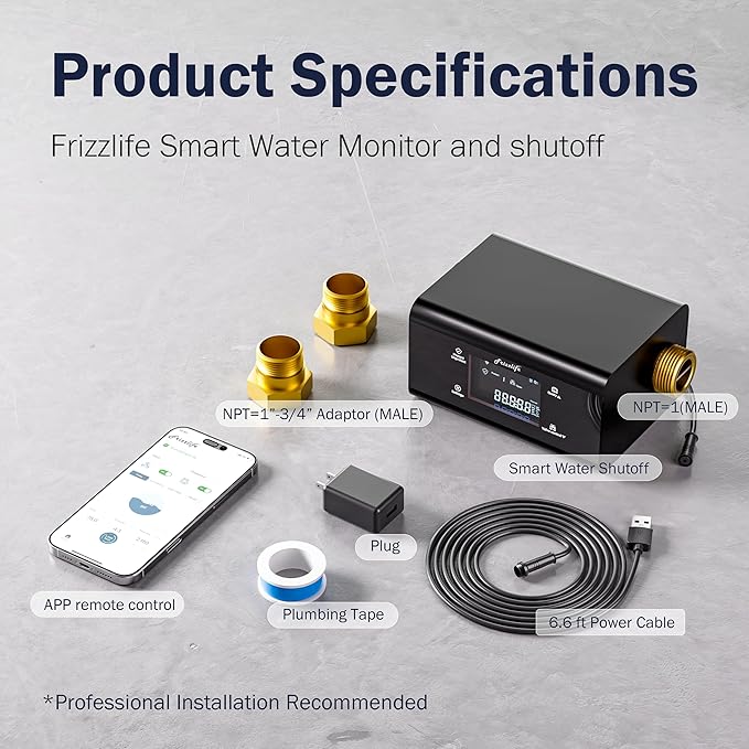 Frizzlife LP365 Smart Water Monitor and Automatic Shutoff - Image 8