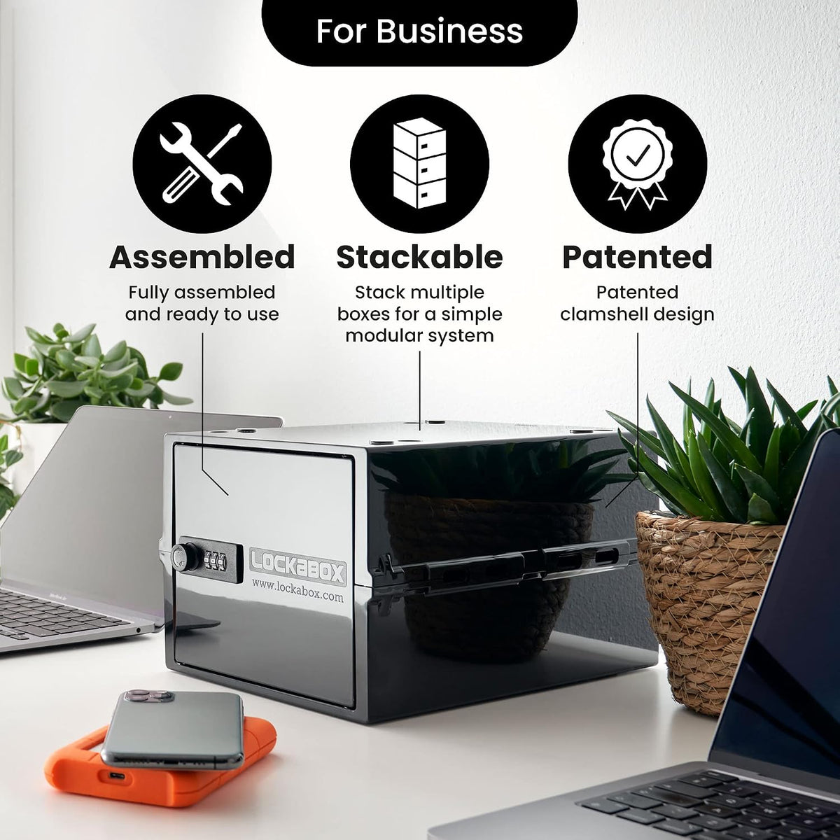 lockabox one™ business bundle | 6 pack | on a desk or shelf