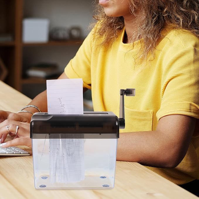 ifundom Manual Paper Shredder Small Desktop Handheld Wear-Resistant Shredder - Image 7