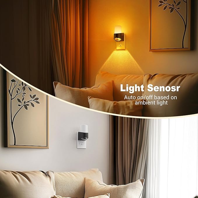 JandCase Amber Night Lights Plug into Wall, Decorative Night Light - Image 3