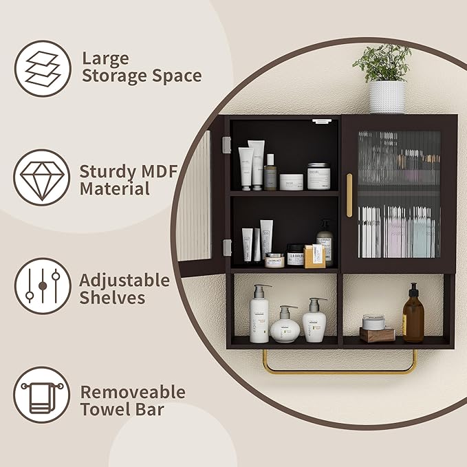 Wall Mounted Bathroom Storage Cabinet Medicine Cabinet - Image 6