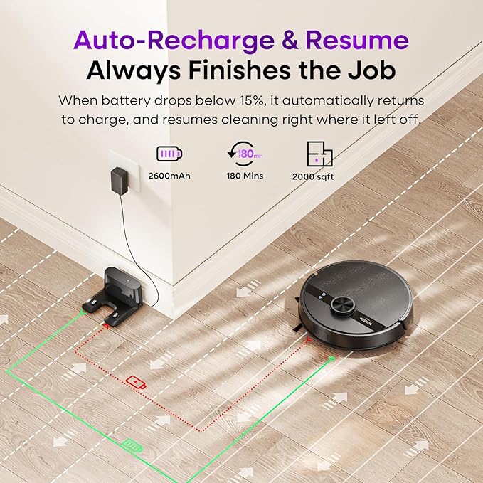 MONSGA Robot Vacuum and Mop Combo, 7000Pa Robotic Vacuum - Image 7