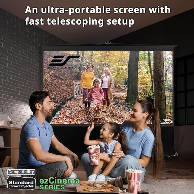 Elite Screens ezCinema Series, 150-INCH 16:9, Manual Pull Up Projector Screen - Image 8
