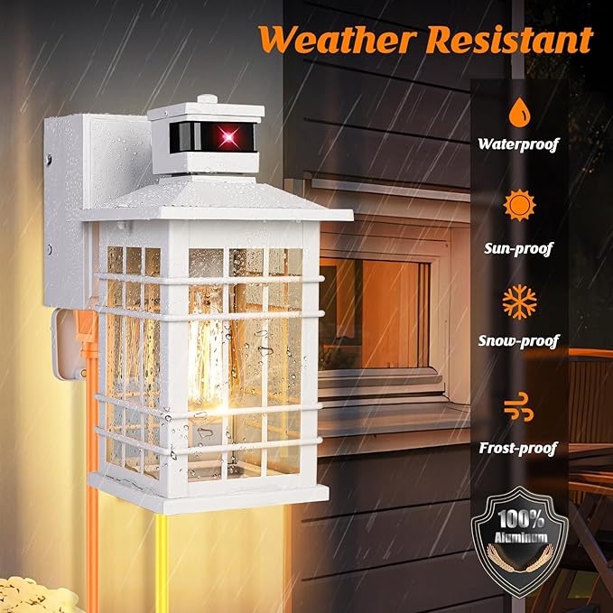Porch Light with GFCI Outlets, Exterior Wall Light - Image 6