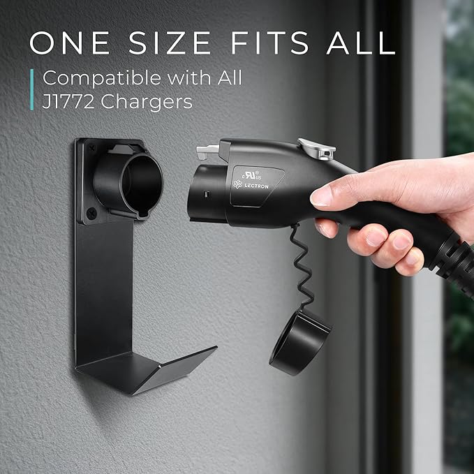 Lectron Electric Vehicle Charger Nozzle Holster Dock & J-Hook Combo - Image 6