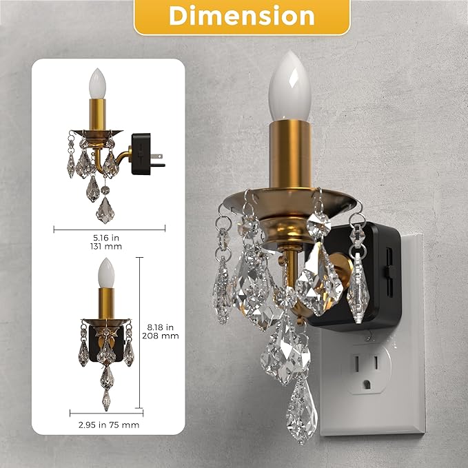 L LOHAS LED Flameless Candle Night Light, 2 Pack Night Lights Plug into Wall - Image 6