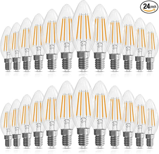 GvvooHome Candelabra Light Bulbs 40 watt Equivalent, E12 LED Bulb Dimmable by GvvooHome