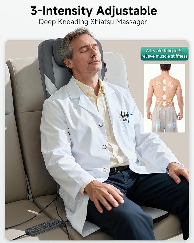 Snailax Gifts for Men Women Chair Back Massager for Full Back Pain Relief Deep - Image 5