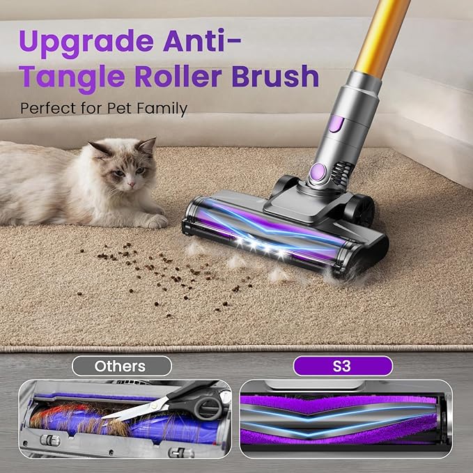 UML0 S3P Cordless Vacuum Cleaner, 45kPa Powerful Suction Vacuum Cleaners - Image 5