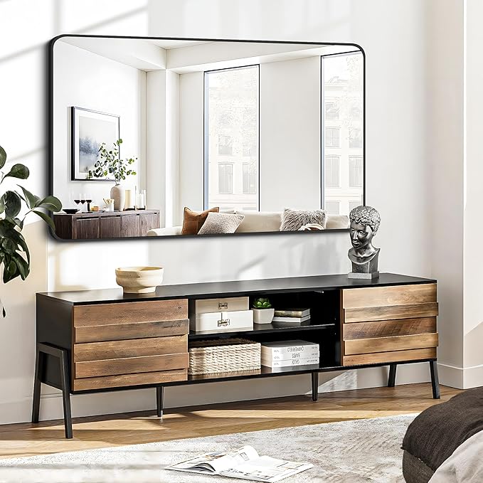 FORBATH Black Bathroom Mirror, Rectangular Vanity Mirror 30 x 48 Inch Wall - Image 4
