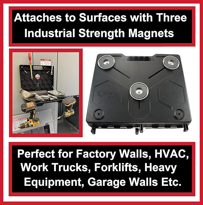 The OmniShelf Portable Workstation, Magnetic Toolbox, Laptop Stand w/ 50 lb - Image 4