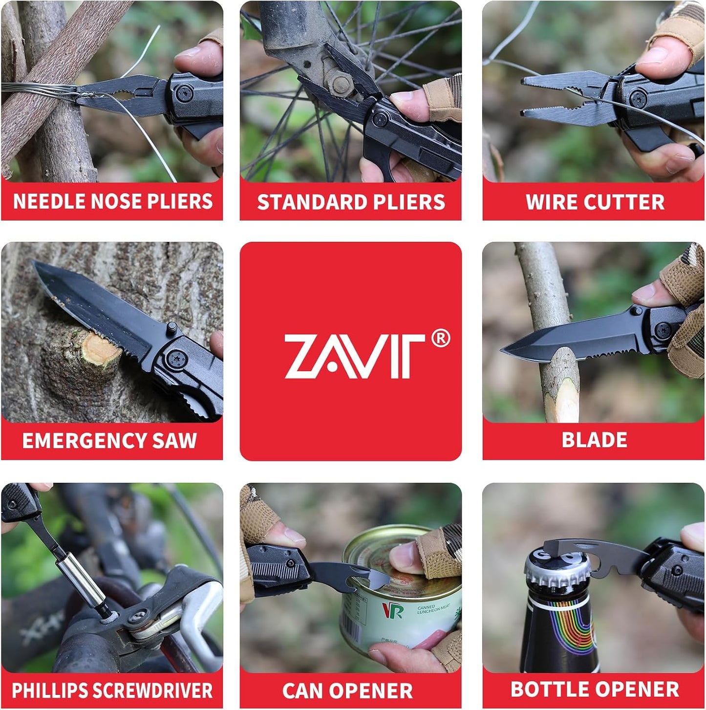 Best Dad Gifts, WORLD’S BEST DAD Multitool Knife, Fathers Day Dad Gift, Birthday Gifts Idea from Daughter Son, Multitool for Camping Fishing Hiking