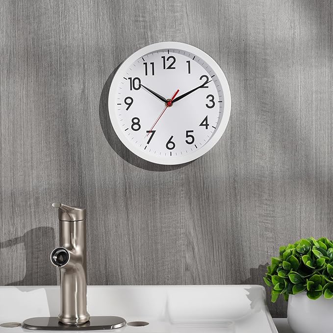 AKCISOT Wall Clock, Modern Small Wall Clocks Battery Operated 8 Inch, Silent - Image 6