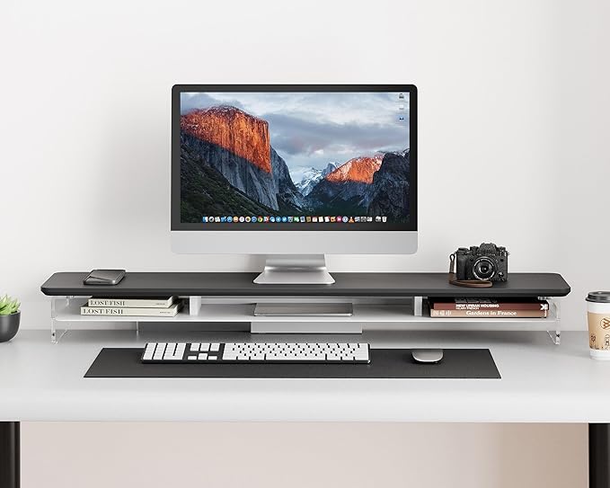 Fenge Acrylic Monitor Stand Riser, 42.5 Inches Dual Monitor Stand - Image 7