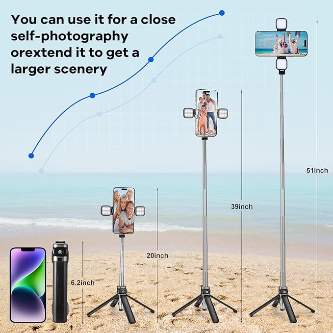 MQOUNY Mini iPhone Tripod Stand & Selfie Stick - Image 4