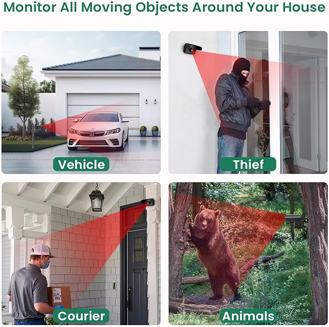 Wireless Driveway Alarm, Outdoor Weatherproof Motion Sensor & Detector - Image 2