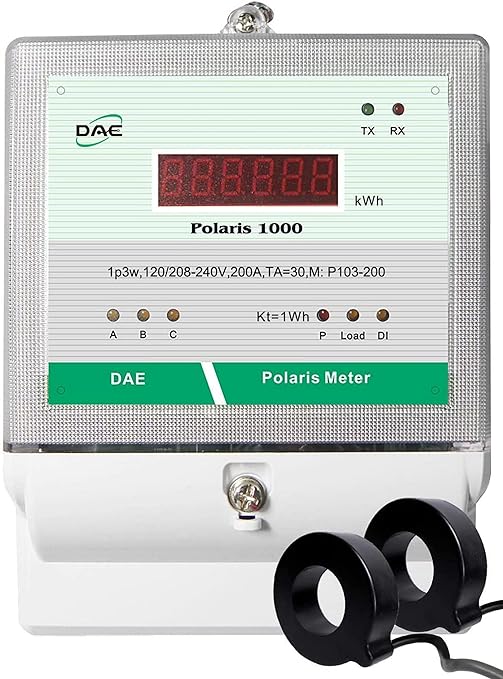 DAE P103-200-S KIT, UL Listed, CTEP kWh Smart Submeter, Polaris 1000, 2 CTs by DAEControls